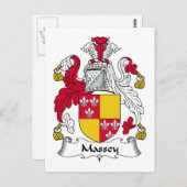 Carte Postale Massey Family Crest (Devant / Derrière)