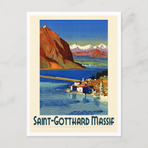 Carte Postale Massif Saint Gotthard, Rétro Voyage