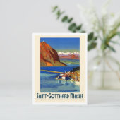 Carte Postale Massif Saint Gotthard, Rétro Voyage (Debout devant)