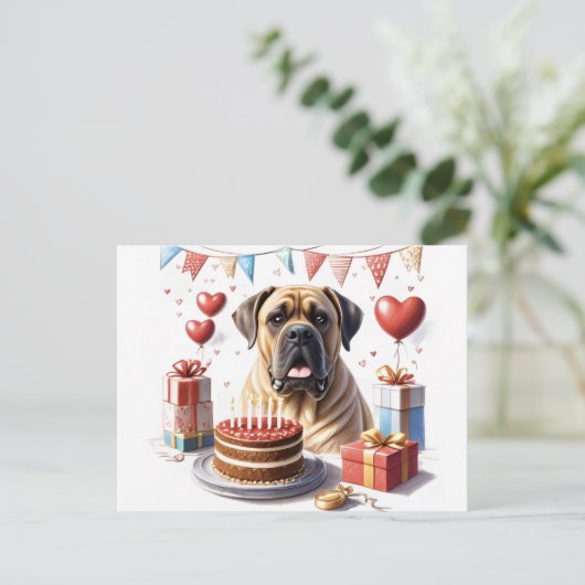 Carte Postale Mastiff à une fête (Debout devant)