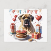 Carte Postale Mastiff à une fête (Devant)
