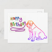 Carte Postale Mastiff anglais couleur Dogue (Devant / Derrière)