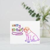 Carte Postale Mastiff anglais couleur Dogue (Debout devant)