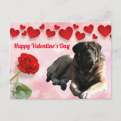 Carte postale Mastiff anglais Saint-Valentin  (Devant)