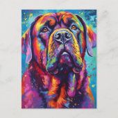 Carte Postale Mastiff coloré (Devant)