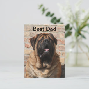 Carte Postale Mastiff dogue anglais fête des pères