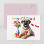 Carte Postale Mastiff lors d'une fête (Devant / Derrière)