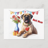 Carte Postale Mastiff lors d'une fête (Devant)