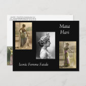 Carte Postale Mata Hari (Devant / Derrière)