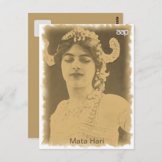 Carte Postale Mata Hari (Devant / Derrière)