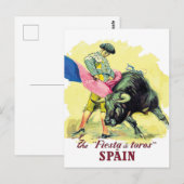 Carte Postale Matador tauromachie, fiesta de toros, Espagne (Devant / Derrière)