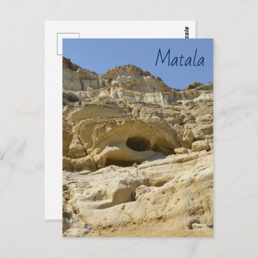 Carte postale Matala Rocks (Devant / Derrière)
