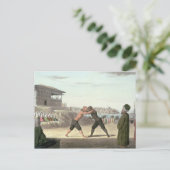 Carte Postale Match de catch, Constantinople (w/c sur paper) (Debout devant)