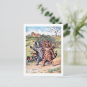 Carte Postale Match de golf, Louis Wain (Debout devant)