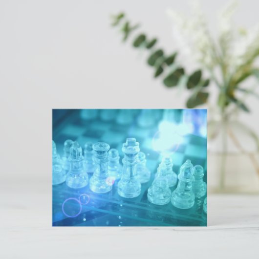 Carte postale Match d'échecs (Debout devant)