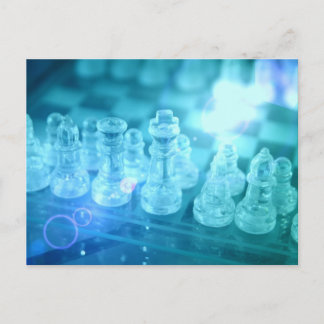 Carte postale Match d'échecs