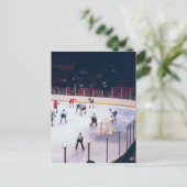 Carte Postale Match vintage de hockey sur glace (Debout devant)