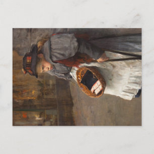 Carte Postale Matchstick Girl pauvre rue Urchin Pauvreté urbaine