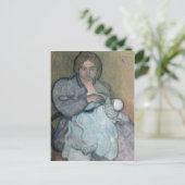 Carte Postale Maternité avec une robe blanche (Debout devant)