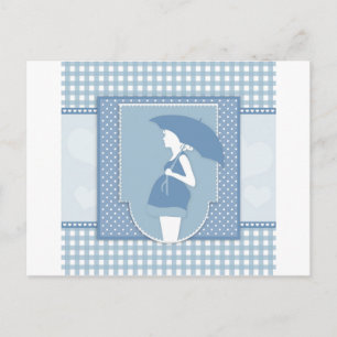 Carte Postale maternité bleue