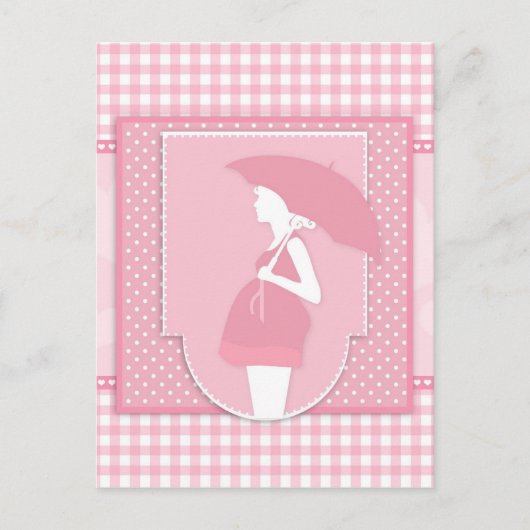 Carte Postale maternité rose (Devant)