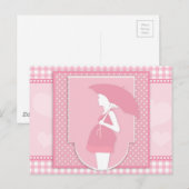 Carte Postale maternité rose (Devant / Derrière)