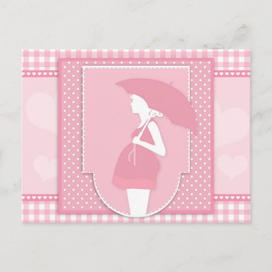Carte Postale maternité rose (Devant)