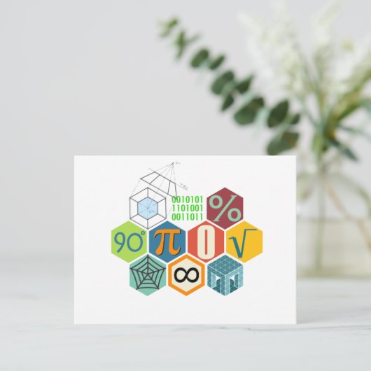 Carte Postale math (Debout devant)