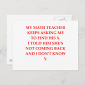 CARTE POSTALE MATH (Devant / Derrière)