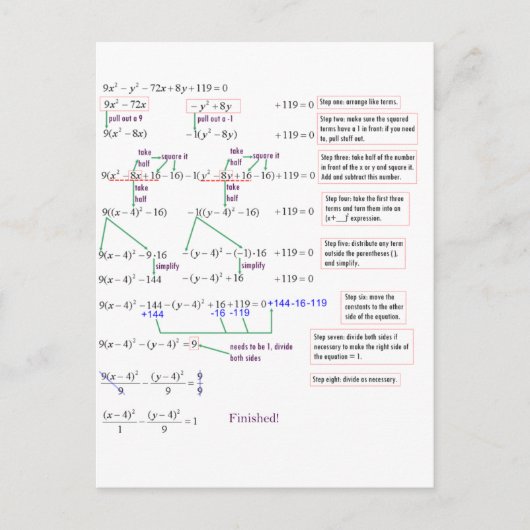 Carte Postale Math (Devant)