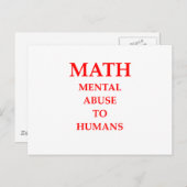 CARTE POSTALE MATH (Devant / Derrière)