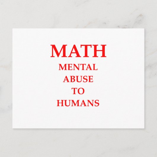CARTE POSTALE MATH (Devant)