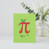 Carte Postale Math Apple Pi Symbole Enseignant Cute Carton (Debout devant)