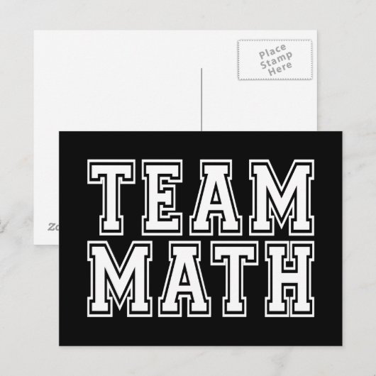 Carte Postale Math d'équipe (Devant / Derrière)