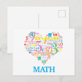 Carte Postale Math du cœur (Devant / Derrière)