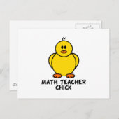 Carte Postale Math Enseignant Chick (Devant / Derrière)