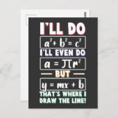 Carte Postale Math Enseignant geek mathématiques Nerd Formule pi (Devant / Derrière)