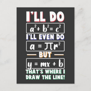 Carte Postale Math Enseignant geek mathématiques Nerd Formule pi
