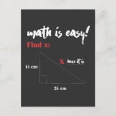 Carte Postale Math Est Facile Amusant Math Enseignant Plaisanter (Devant)