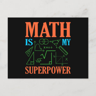 Carte Postale Math Est Superpower Enseignant Mathématiques Mathé