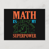 Carte Postale Math Est Superpower Enseignant Mathématiques Mathé (Devant)