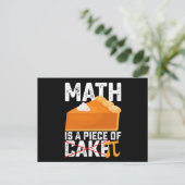 Carte Postale Math Est Une Pièce De Gâteau Pi Day Drôle (Debout devant)