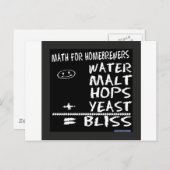 Carte Postale Math For Homebrewers (Devant / Derrière)