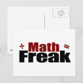 Carte Postale Math Freak (Devant / Derrière)