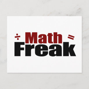 Carte Postale Math Freak