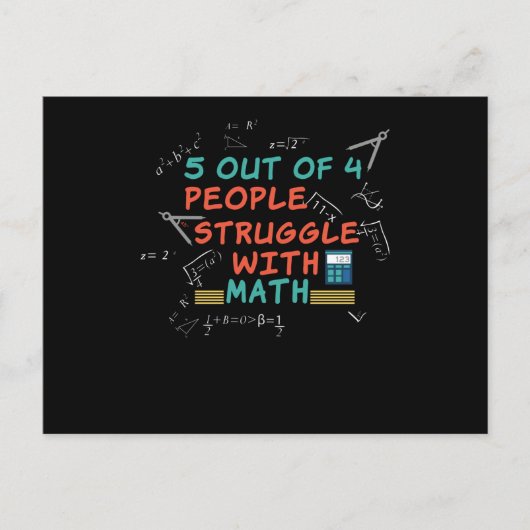 Carte Postale Math Funny Dire Mathématicien (Devant)