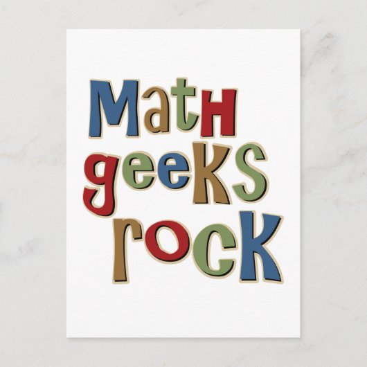 Carte Postale Math Geek Rock (Devant)