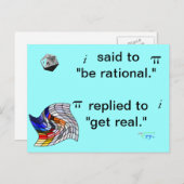 Carte postale Math humour (Devant / Derrière)