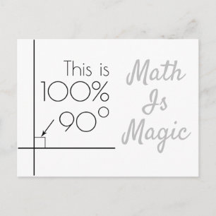 Carte Postale Math Is Magic drôle personnalisable