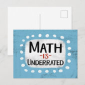 Carte postale Math Is Underrated (Devant / Derrière)